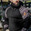 RD Talon Cashmere Strikket Trøje - Sort/Rød^Rockdenim Outlet