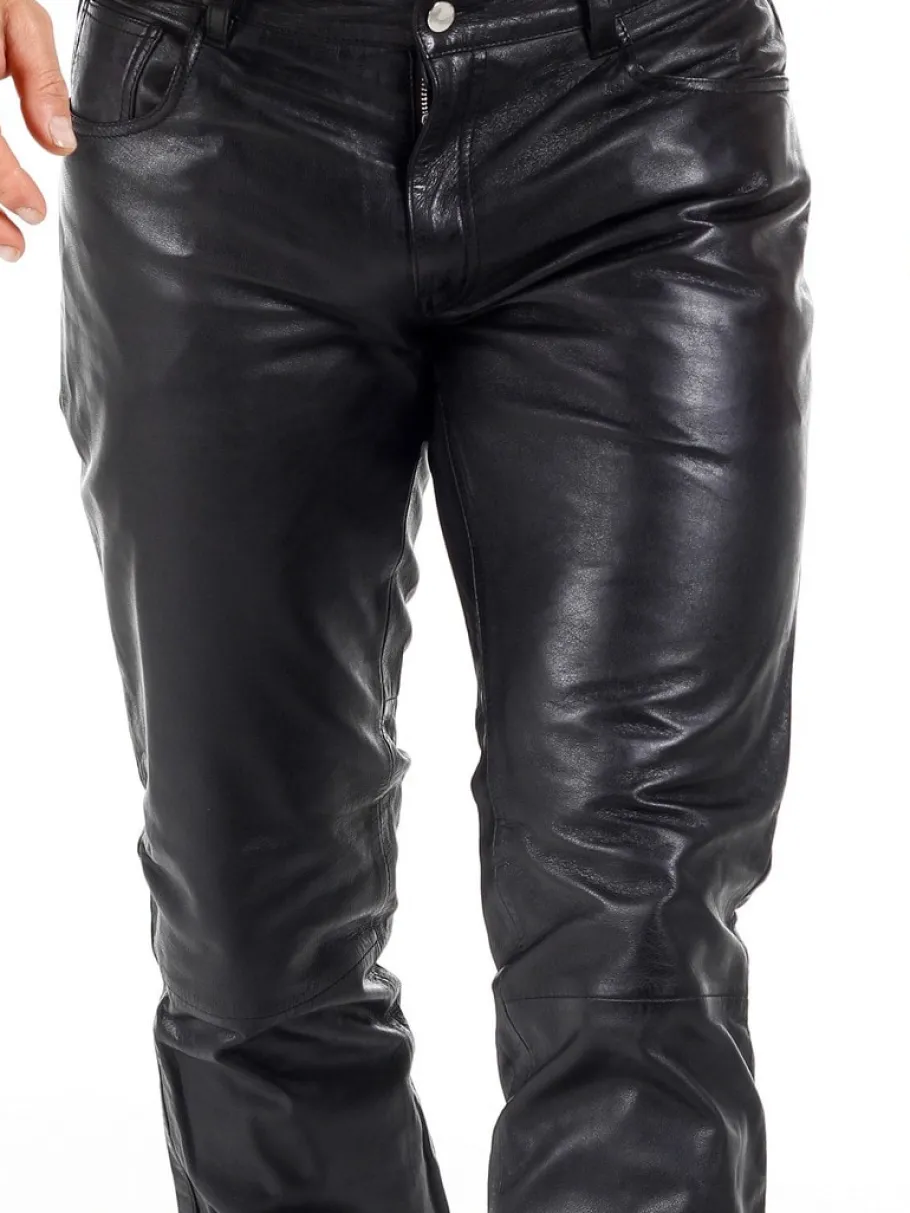 rd_thunder_skindbukse__so_1.webp RD Thunder Skindbukse - Sort^RockDenim Online
