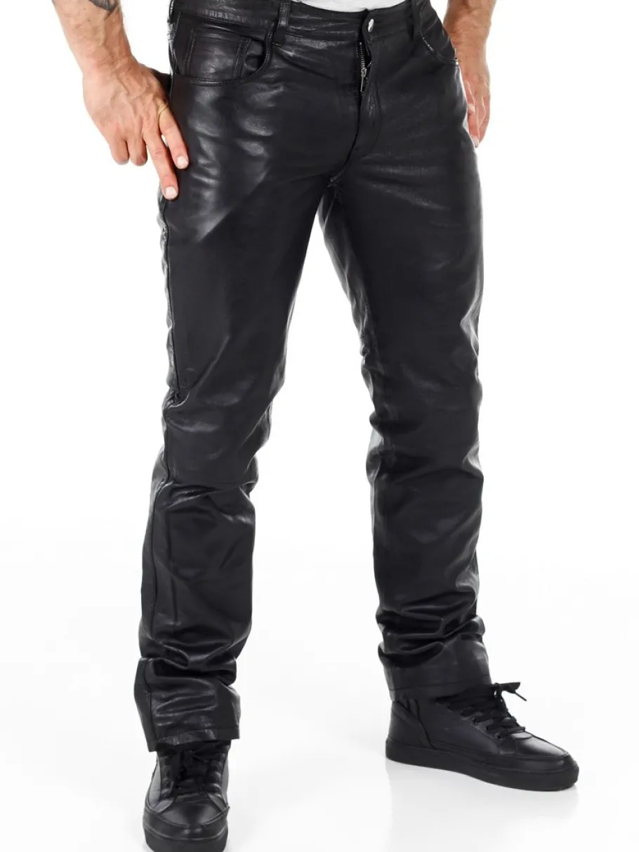 rd_thunder_skindbukse__so_2.webp RD Thunder Skindbukse - Sort^RockDenim Online