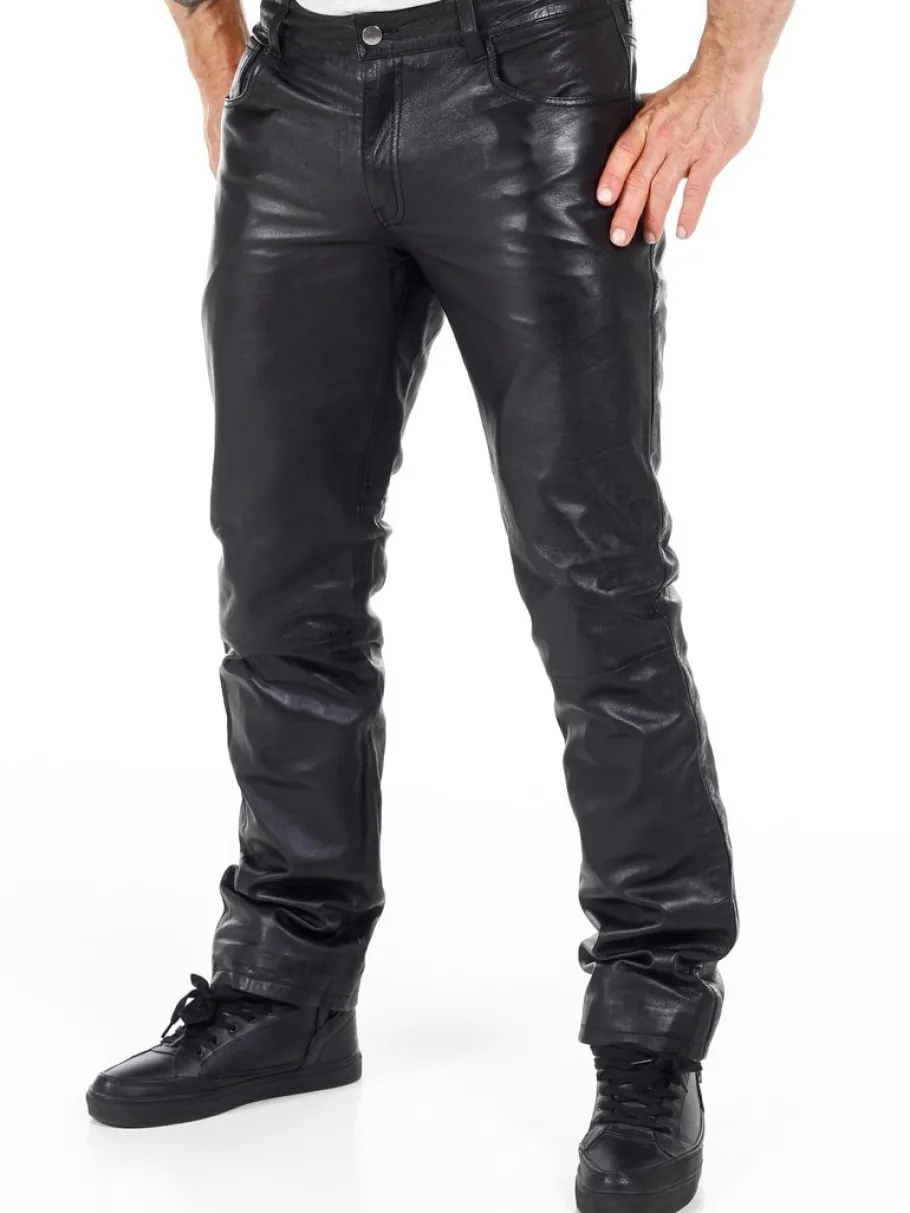 rd_thunder_skindbukse__so_4.webp RD Thunder Skindbukse - Sort^RockDenim Online