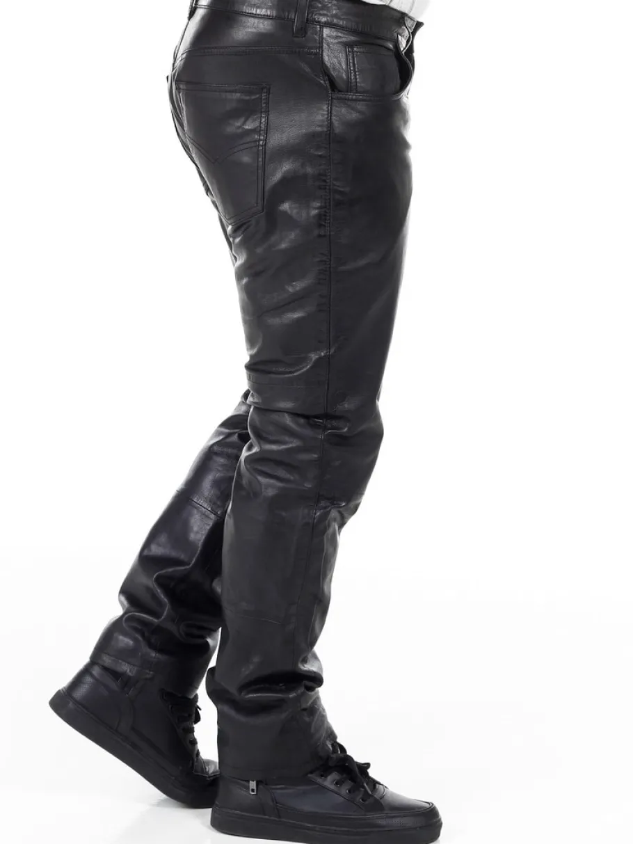 rd_thunder_skindbukse__so_5.webp RD Thunder Skindbukse - Sort^RockDenim Online