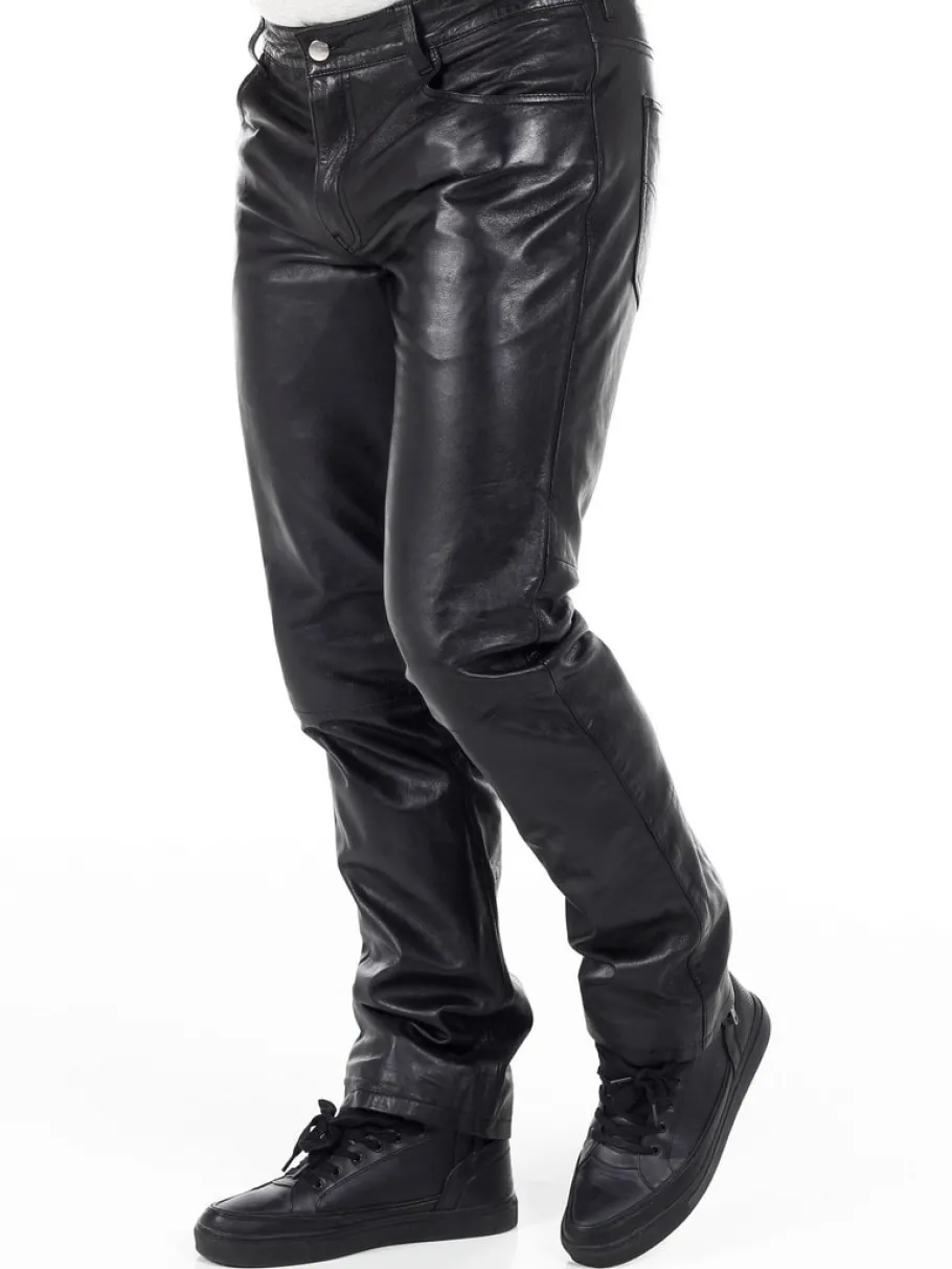 rd_thunder_skindbukse__so_7.webp RD Thunder Skindbukse - Sort^RockDenim Online