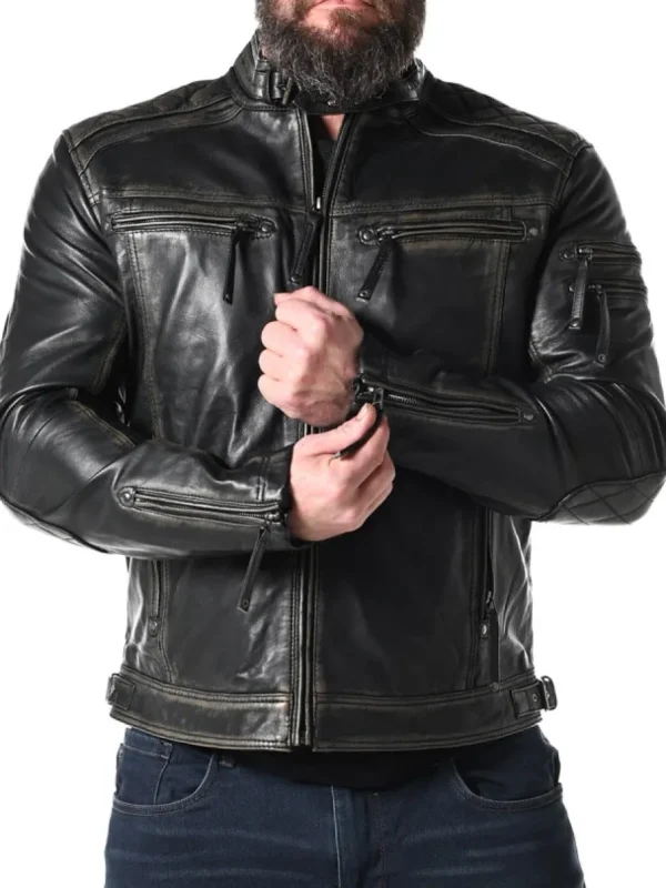 RD Thunder Skindjakke - Sort^RockDenim Clearance