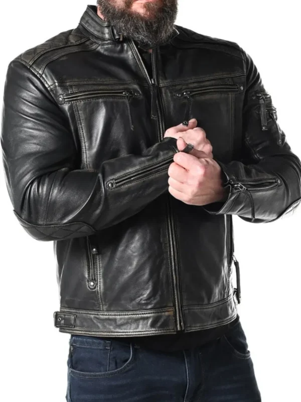 RD Thunder Skindjakke - Sort^RockDenim Clearance