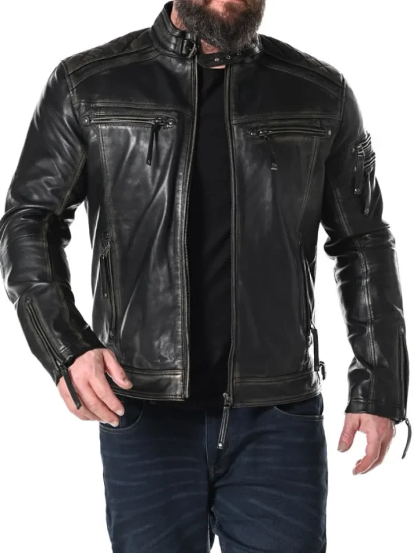 RD Thunder Skindjakke - Sort^RockDenim Clearance
