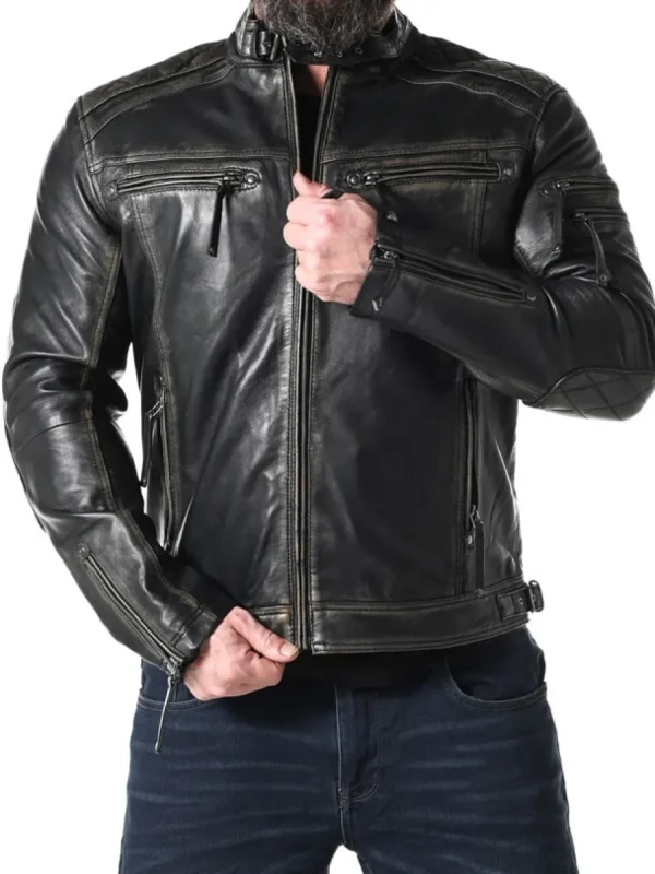 RD Thunder Skindjakke - Sort^RockDenim Clearance