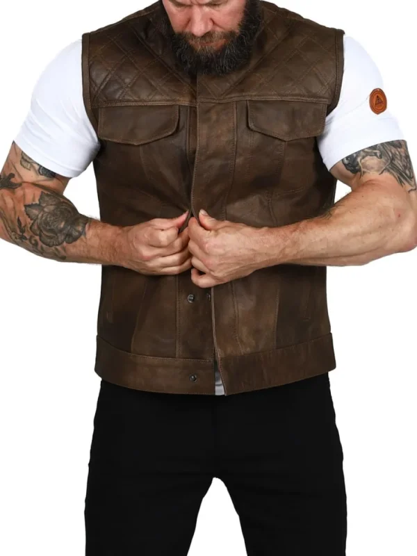 RD Turbo Rider Skindvest - Brun^Rockdenim Hot
