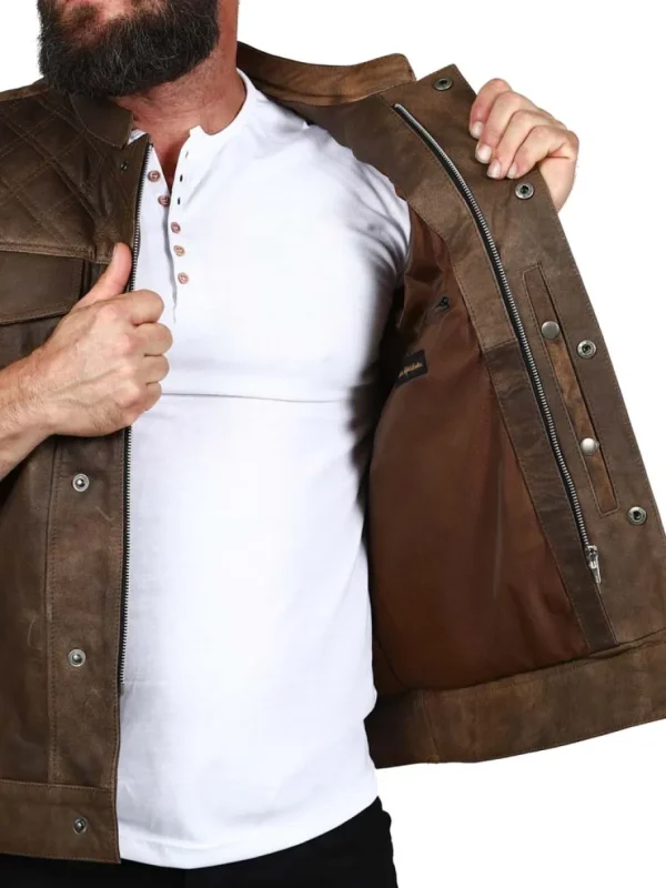 RD Turbo Rider Skindvest - Brun^Rockdenim Hot