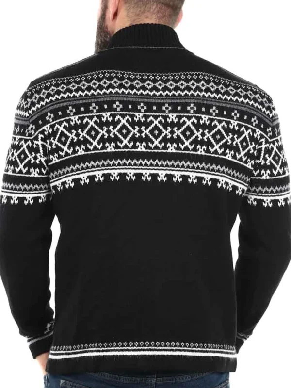 RD Valkyrie Cashmere Strikket Trøje - Sort/Hvid^Rockdenim Best