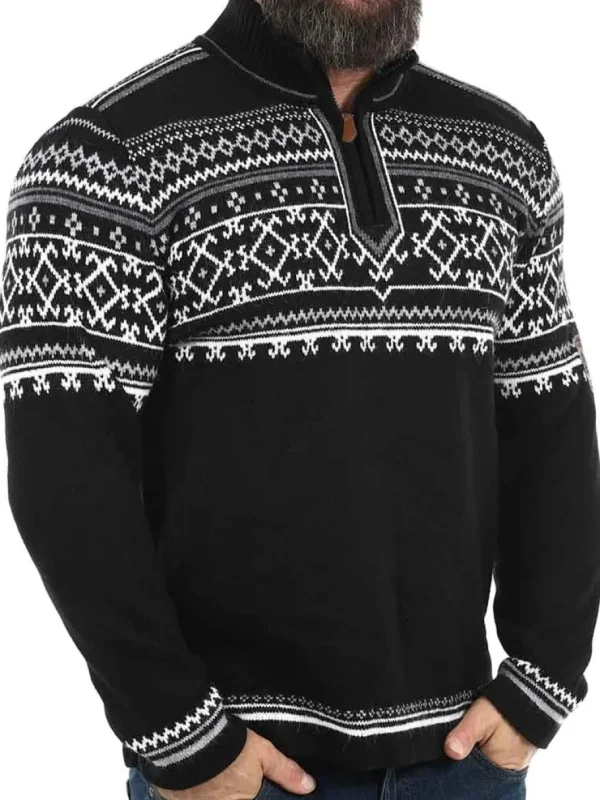 RD Valkyrie Cashmere Strikket Trøje - Sort/Hvid^Rockdenim Best