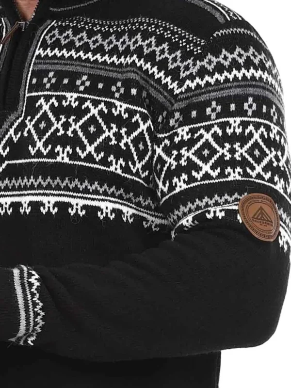 RD Valkyrie Cashmere Strikket Trøje - Sort/Hvid^Rockdenim Best
