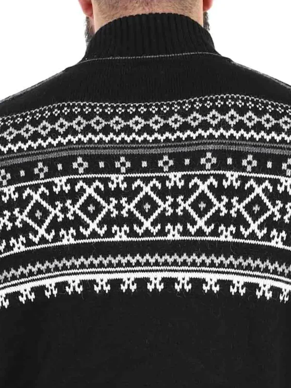 RD Valkyrie Cashmere Strikket Trøje - Sort/Hvid^Rockdenim Best