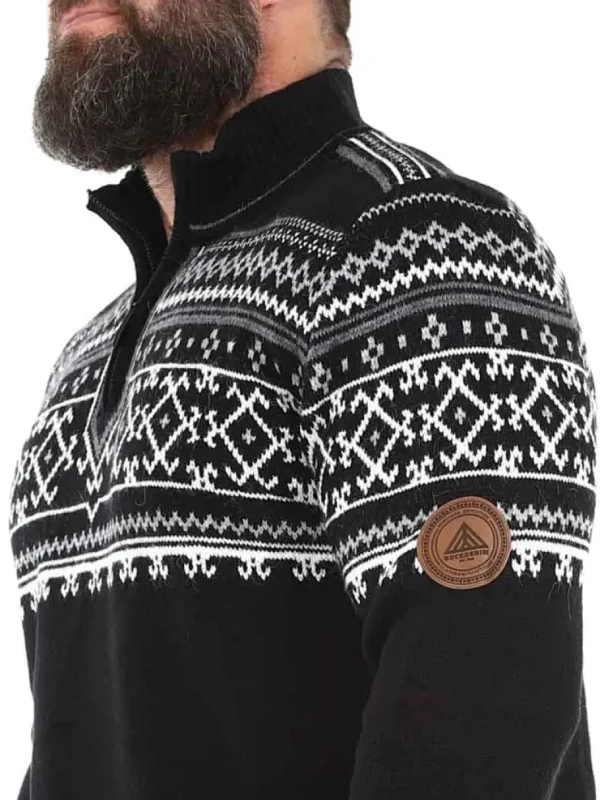 RD Valkyrie Cashmere Strikket Trøje - Sort/Hvid^Rockdenim Best
