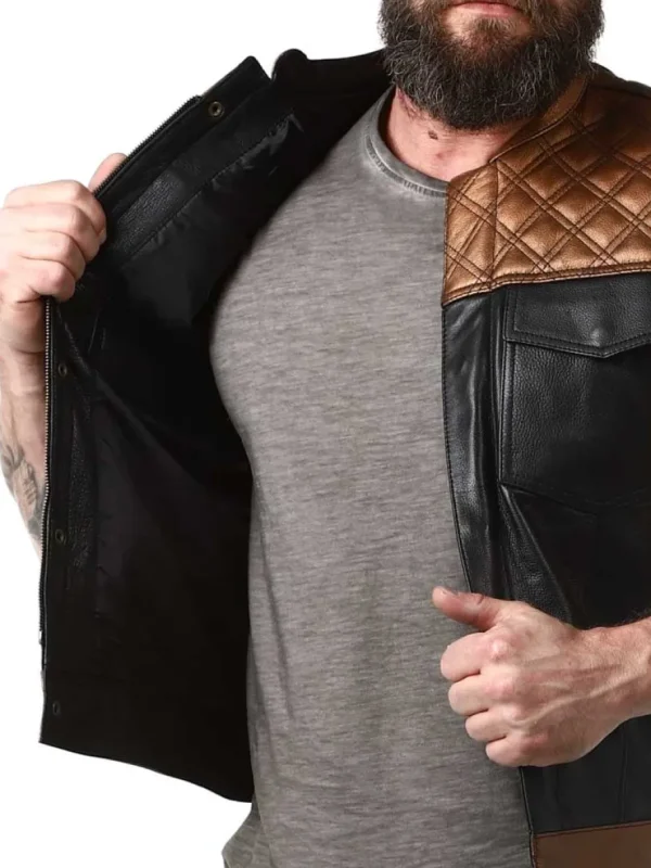 RD Ventura Skindvest - Sort/Guld^Rockdenim Discount