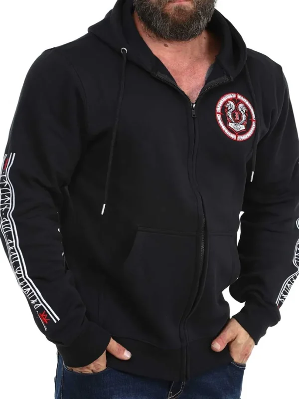 RD Viking Runic Zip Hoodie - Sort^Rockdenim Sale