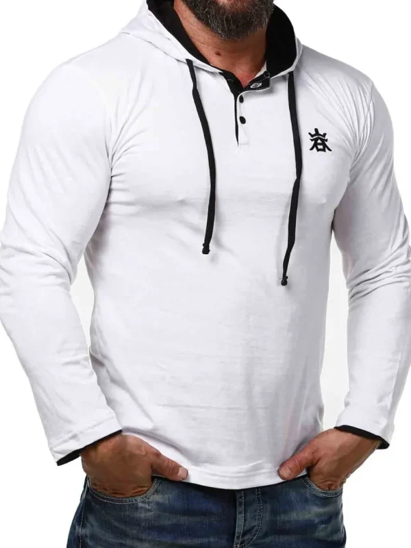 RD Yuto Longsleeve - Hvid/Sort^Rockdenim Sale