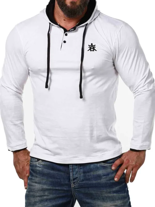 RD Yuto Longsleeve - Hvid/Sort^Rockdenim Sale