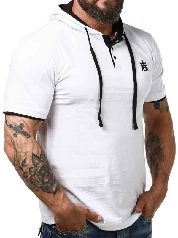RD Yuto T-shirt - Hvid/Sort^Rockdenim Discount