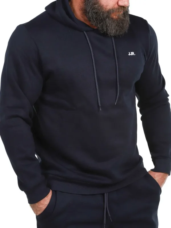 Rebel Logo Hoodie - Mørkeblå^JJ Rebel swe Discount