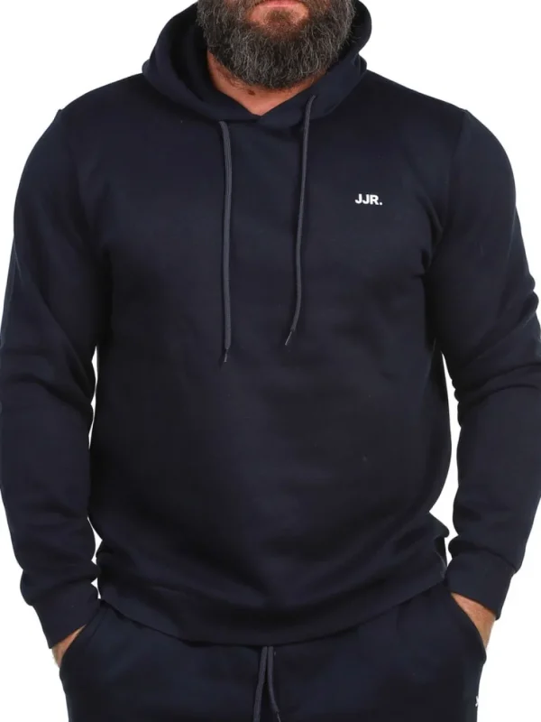 Rebel Logo Hoodie - Mørkeblå^JJ Rebel swe Discount