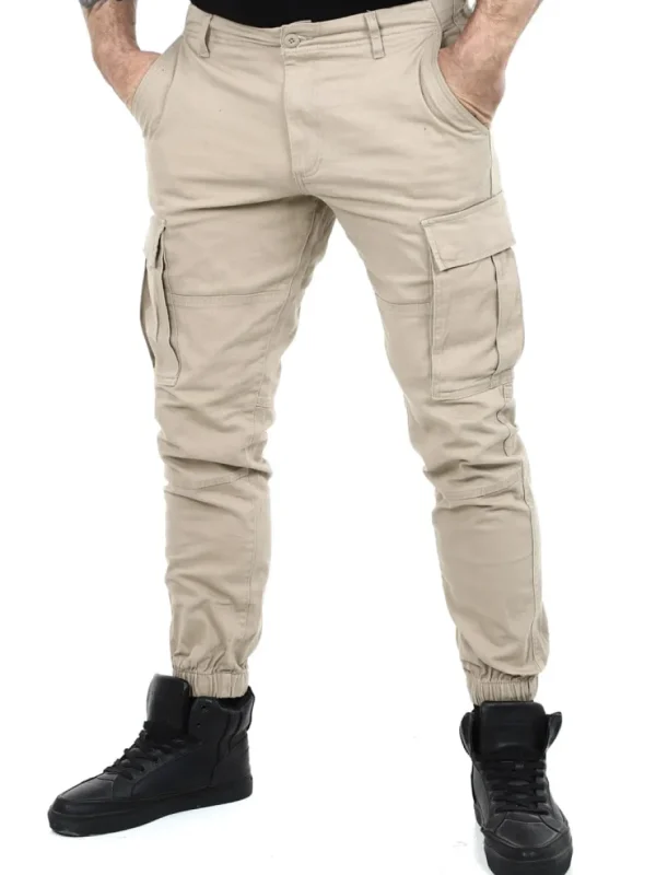 Rebel Michael Slim Cargo Bukser - Beige^JJ Rebel swe Best