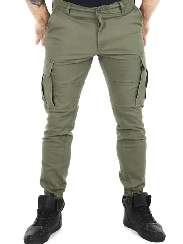 Rebel Michael Slim Cargo Bukser - Grøn^JJ Rebel swe Outlet