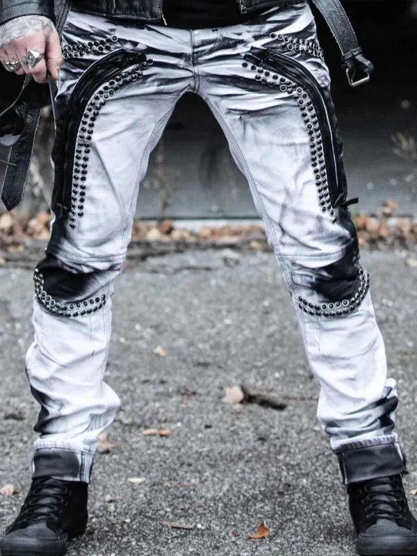 Rebellion Jeans - Hvid/Sort^Kingz Best