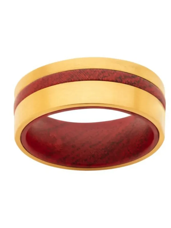 Redwood Ring - Guld/Rød^Inox Discount