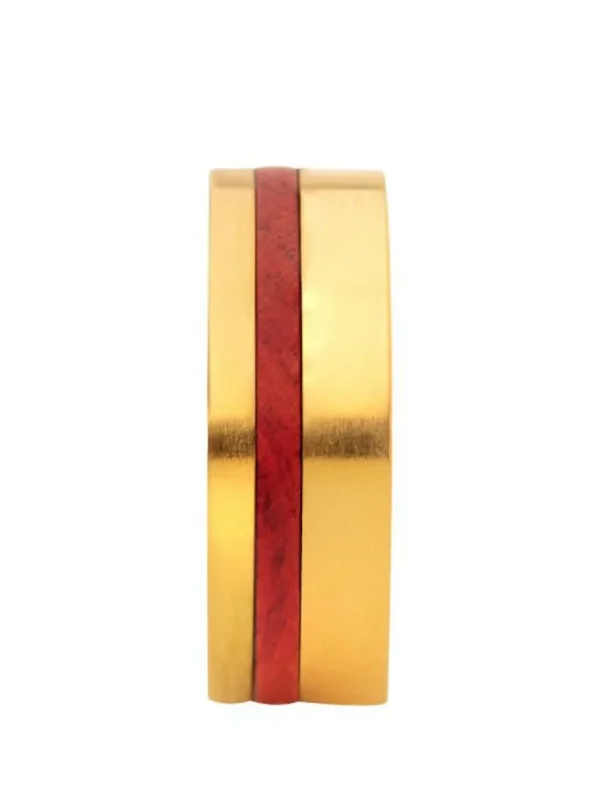 Redwood Ring - Guld/Rød^Inox Discount