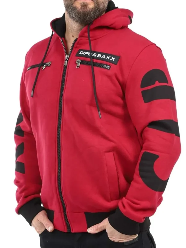 Ridge Hoodie - Mørkerød^Cipo & Baxx Fashion