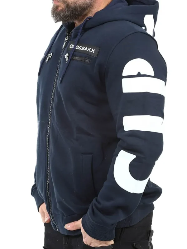 Ridge Hoodie - Mørkeblå^Cipo & Baxx Fashion