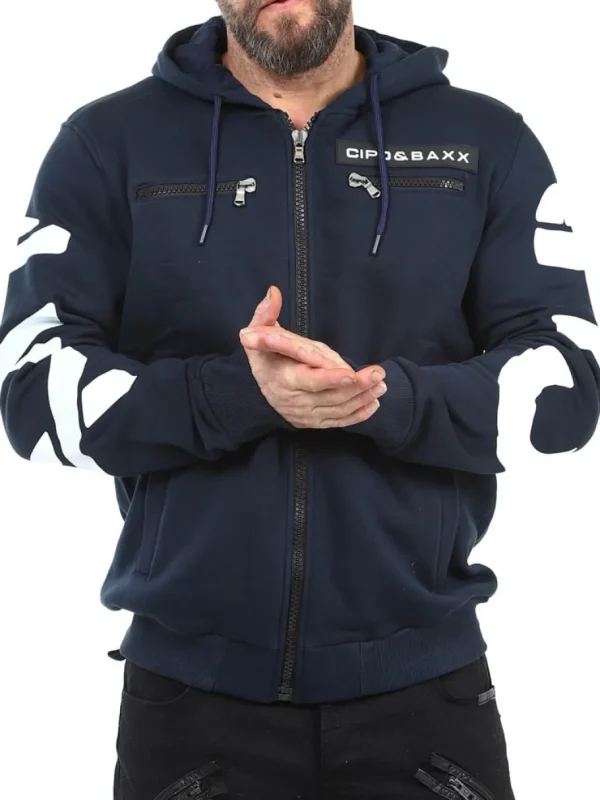 Ridge Hoodie - Mørkeblå^Cipo & Baxx Fashion