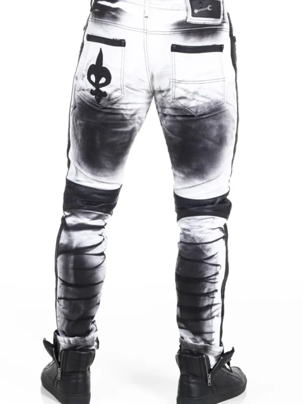 Rising Slim Fit Jeans - Hvid/Sort^Kingz Hot