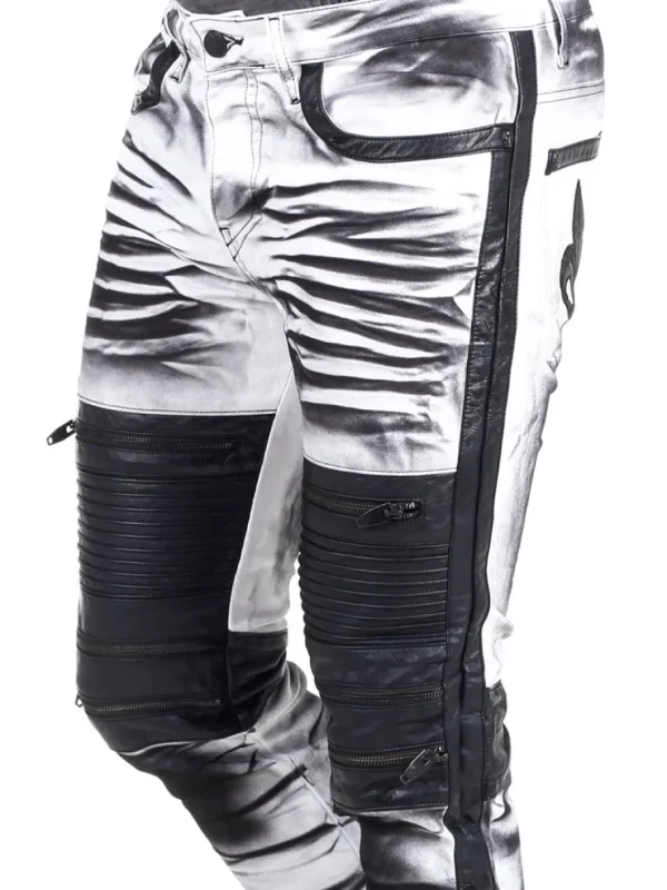 Rising Slim Fit Jeans - Hvid/Sort^Kingz Hot