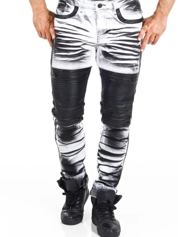 Rising Slim Fit Jeans - Hvid/Sort^Kingz Hot