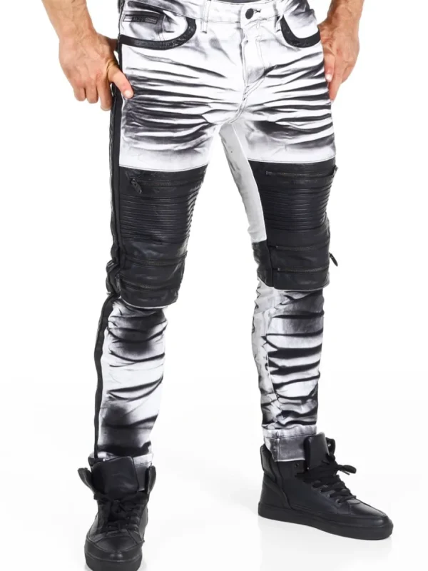 Rising Slim Fit Jeans - Hvid/Sort^Kingz Hot