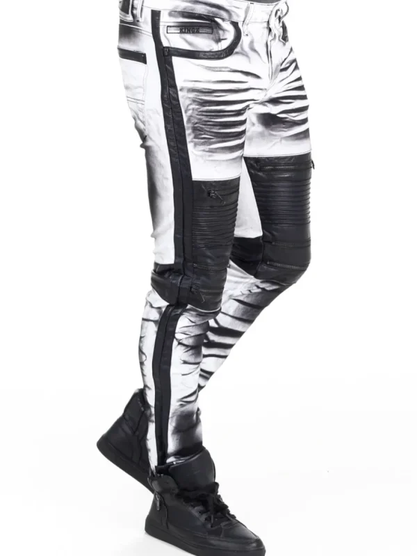 Rising Slim Fit Jeans - Hvid/Sort^Kingz Hot