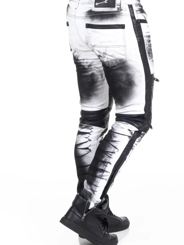 Rising Slim Fit Jeans - Hvid/Sort^Kingz Hot