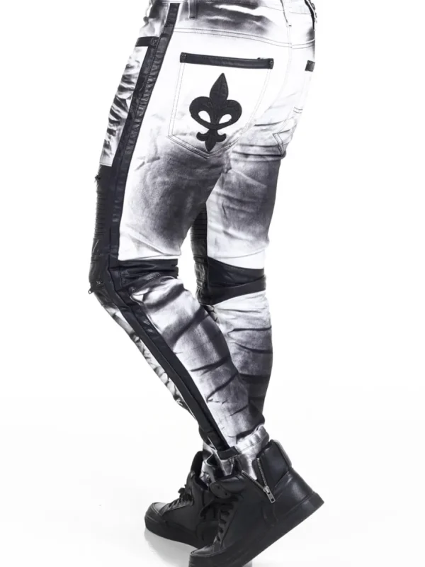 Rising Slim Fit Jeans - Hvid/Sort^Kingz Hot