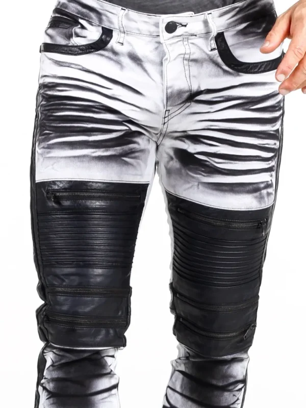 Rising Slim Fit Jeans - Hvid/Sort^Kingz Hot