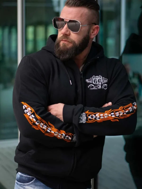 Route 66 Hoodie - Sort^Rockdenim Sale