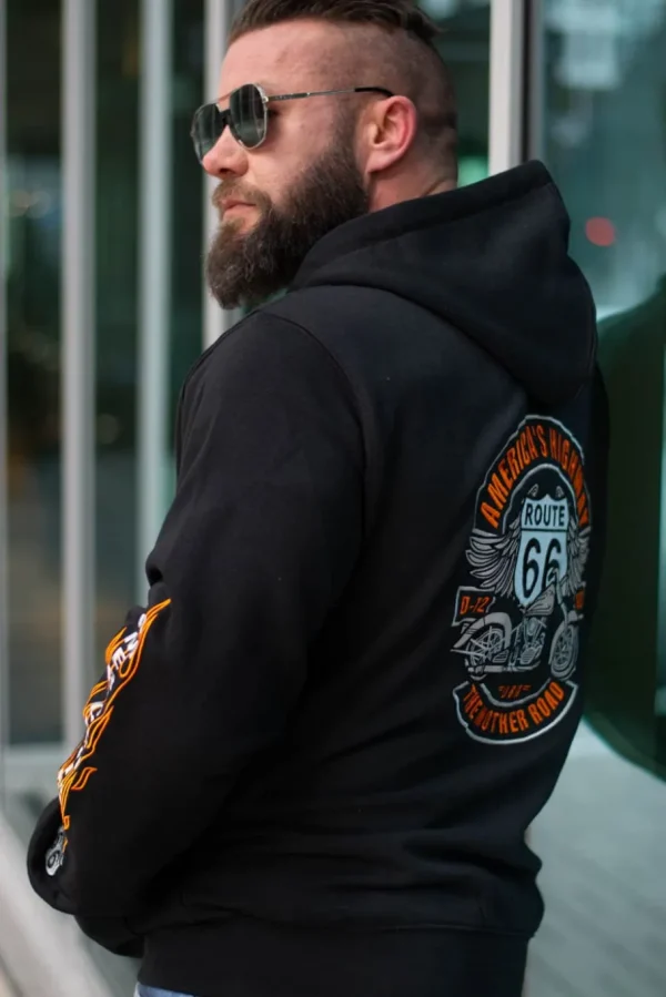Route 66 Hoodie - Sort^Rockdenim Sale