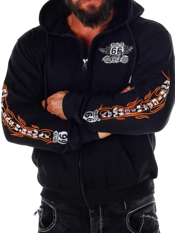 Route 66 Hoodie - Sort^Rockdenim Sale