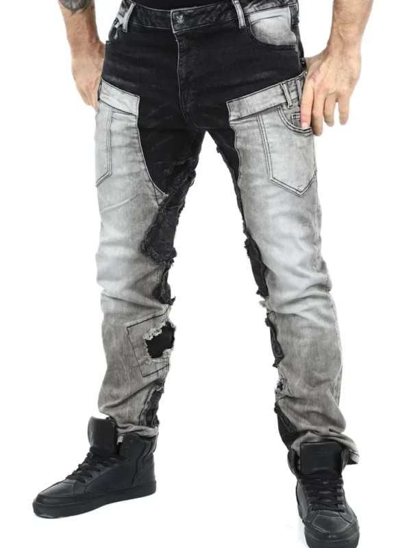 Row Haroc Jeans - Sort/Grå^Cipo & Baxx New