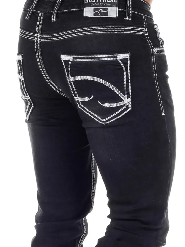 Rusty Levin Jeans - Sort/Hvid^Rusty Neal New