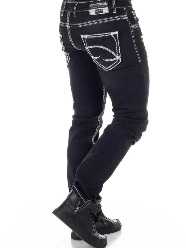 Rusty Levin Jeans - Sort/Hvid^Rusty Neal New