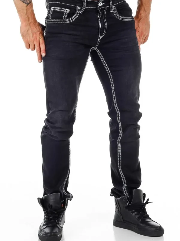 Rusty Levin Jeans - Sort/Hvid^Rusty Neal New