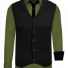 Rusty Sæt - Skjorte/Slips/Vest - Khaki/Sort^Rusty Neal Fashion