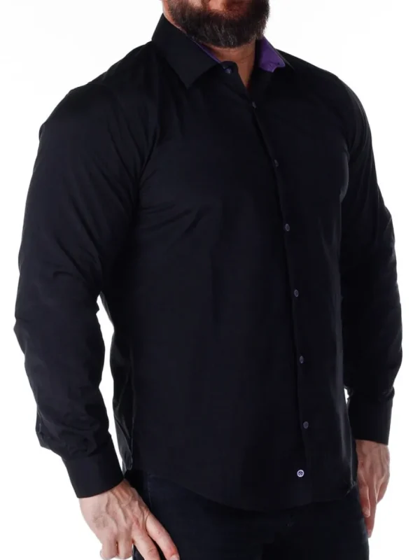 Rusty Sæt - Skjorte/Slips/Vest - Sort/Lilla^Rusty Neal Discount