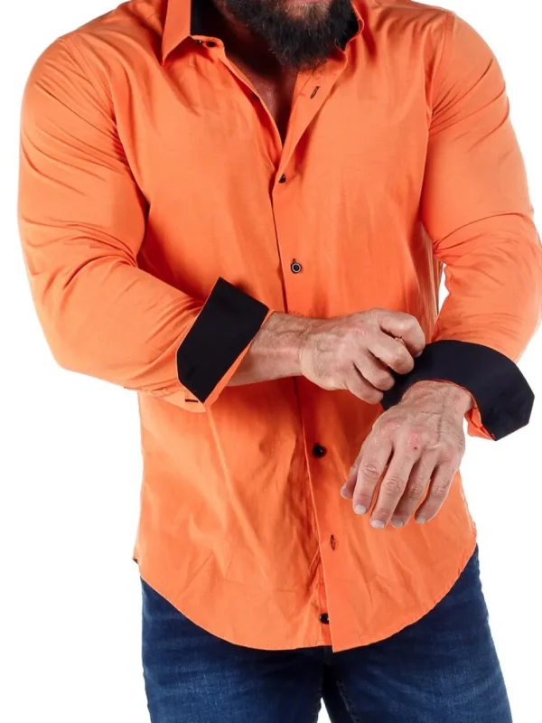 Rusty Sæt - Skjorte/Slips/Vest - Orange/Sort^Rusty Neal Fashion